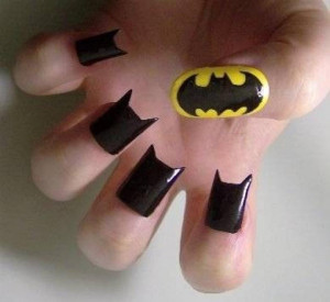 Batman finger nails