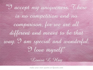 way i am special and wonderful i love myself # quote quotes sayings ...