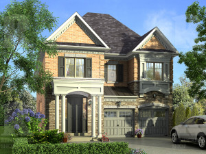 250 for single detached house full 3d rendering building and