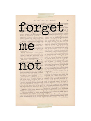 Stay With Me Forever Quotes Love quote print - forget me