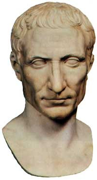 Gaius Julius Cäsar (100 - 44 v.Chr.) trug wie alle