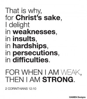 ... Corinthians 12 10, Christian Quotes, Bible Ver For Strength, Bible
