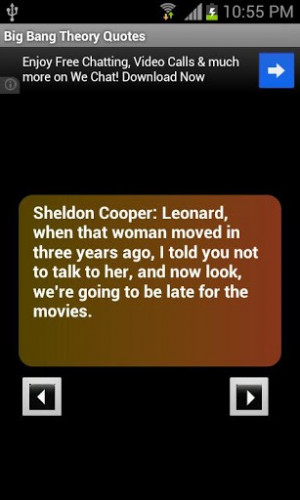 View bigger - The Big Bang Theory Quotes for Android screenshot