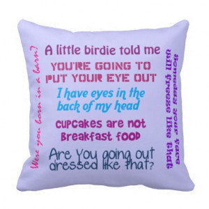 Funny Mom Quotes Pillow