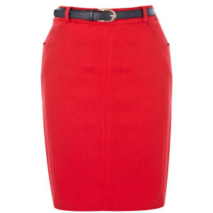 OASIS Belted Pencil Skirt ($61) liked on Polyvore