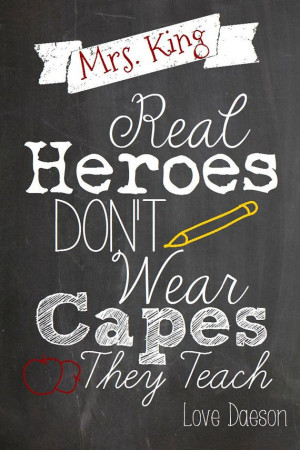 personalized Teacher appreciation quote chalkboard style by 3dkdesign,