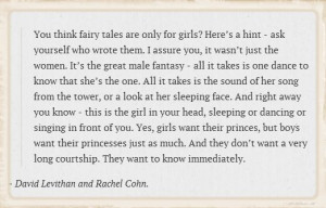 Quote: You Think Fairy Tales are Only For Girls?
