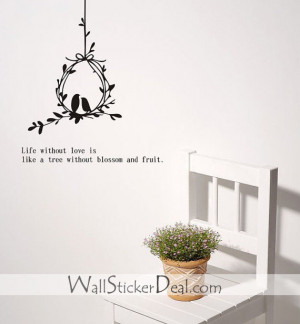 Birds Couple Love Quotes Wall Stickers