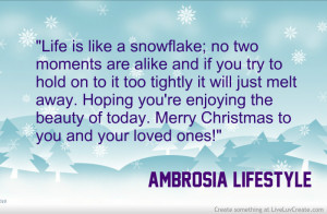 Snowflakes Christmas Quote