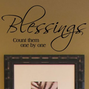 Details about Blessing Vinyl Wall Lettering Home Decor Quotes Sayings