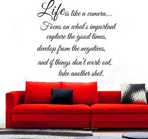 Life-is-like-a-camera-QUOTE-Removable-Vinyl-Wall-Sticker-ART-Decal ...