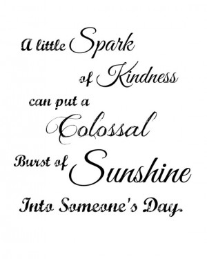 Little Spark of Kindness Quote Printable, Inspirational quotes art ...