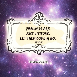 Feelings are just visitors. Let them come and go. - Mooji @notsalmon