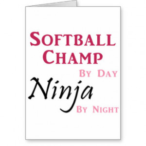 Softball Champ / Ninja Greeting Cards