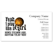 Unique Basketball sayings Business Cards