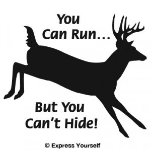 Dogs Running Deer Decal You can run whitetail deer