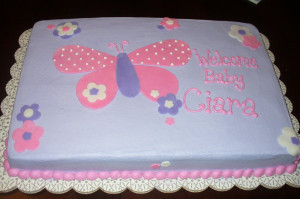 Butterfly Baby Shower Cakes For Girls