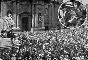 Hitler Picture - Hitler Celebrating the Declaration of WWI