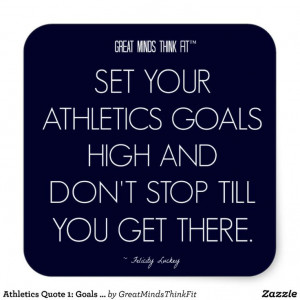 Athletics #Quote 1: Goals for Success #Sticker