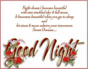 Good Night SMS - Sweet Dreams Messages in Hindi & English Quotes: