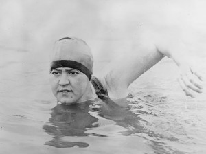 Gertrude Ederle becomes the first woman to swim across the English ...