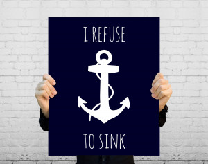 Anchor Love Quotes Sink - nautical anchor art