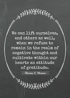 ... within our hearts an attitude of gratitude.