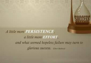 Little More Persistence, A Little More Effort