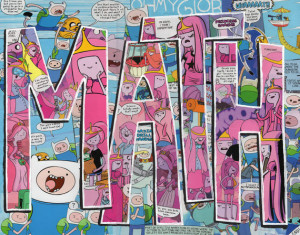 MATH Adventure Time Cartoon Comics Collage - Framed Original 11X14 ...