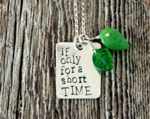 If Only for a Short Time Necklace, Foster Care Necklace, Adoption ...