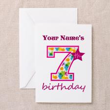 7th Birthday - Personalized! Greeting Cards (Pk of for