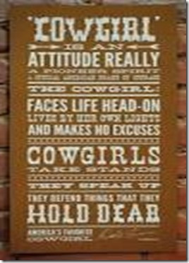 Cowgirl V: Thanks for the Reminder, Dale Evans-- Cowgirls Take Stands!