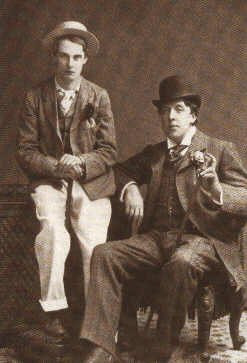 Oscar Wilde with his male lover, Alfred Douglas, before the trial.