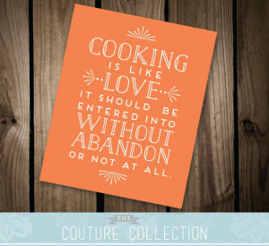Instant Download Cooking Quote Love Quote by thecouturecollection, $10 ...