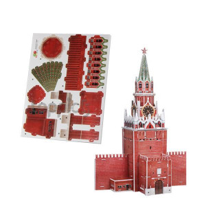 3d puzzle jigsaw spasskaya tower 33 pieces diy educational learning