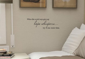... whispers... try it one more time Vinyl wall art Inspirational quotes