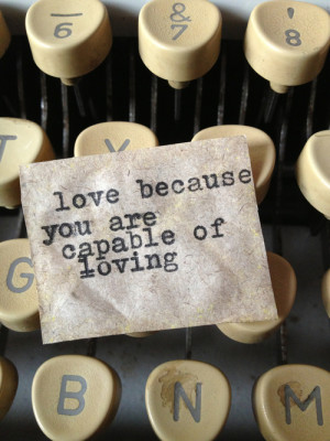 love quote words typewriter note brown paper