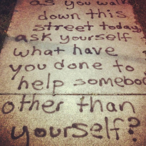 Profound sidewalk quote