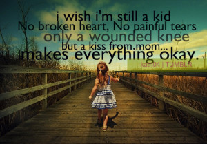 bridge, girl, kid, kiss, mom, walk