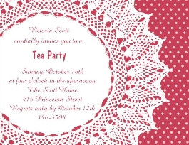 Design 230 Tea Party - Tea Party Invitation