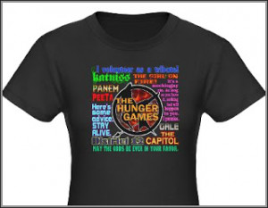 Hunger Games Quotes Womens Fitted T Shirt Dark picture