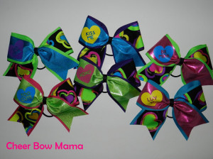 Talking Hearts Cheer Bow by CheerBowMama on Etsy