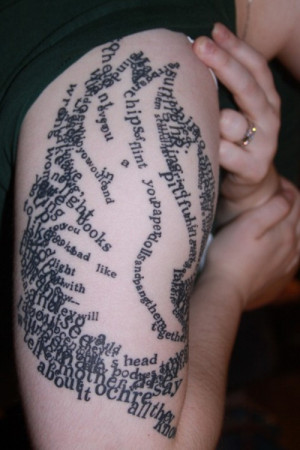 Letters Tattoo on Shoulder for Men