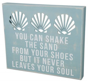 Shake the Sand from your Shoes Wood Box Sign