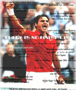 ... with all the famous quotes by all famous celebrities on Roger Federer