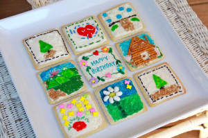 Decorating Friendship Quilt Cookies