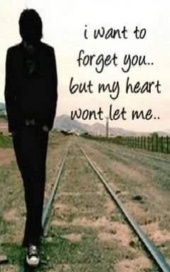 want to forget you but my heart won’t let me