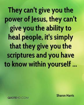 Harris - They can't give you the power of Jesus, they can't give ...