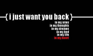 Just Want You Back