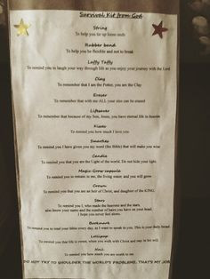 This survival gift from God kit makes for a great going away present ...